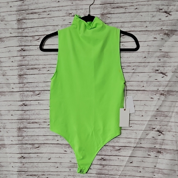 Good American Tops - Good American Bright Green Bodysuit